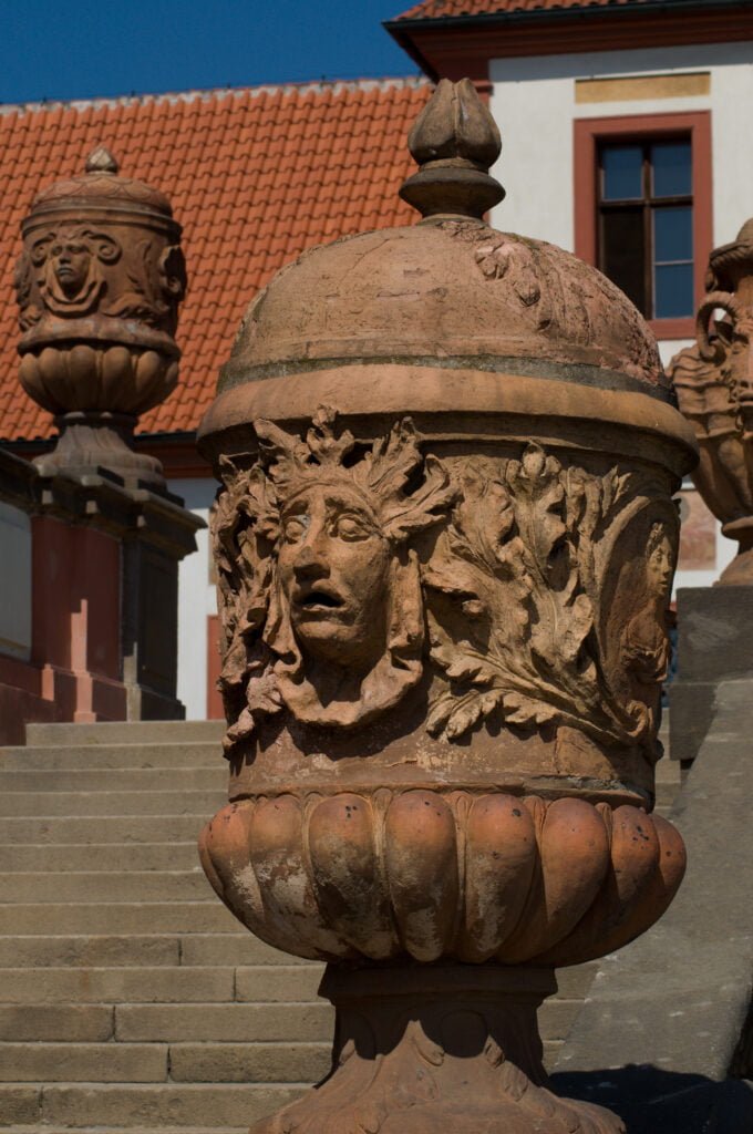 Trojský zámek v Praze Troji barokní výzdoba zahrady
